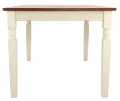 Whitesburg Cottage White & Brown Dining Room Bench -Furniture Series Sales 810363197 9