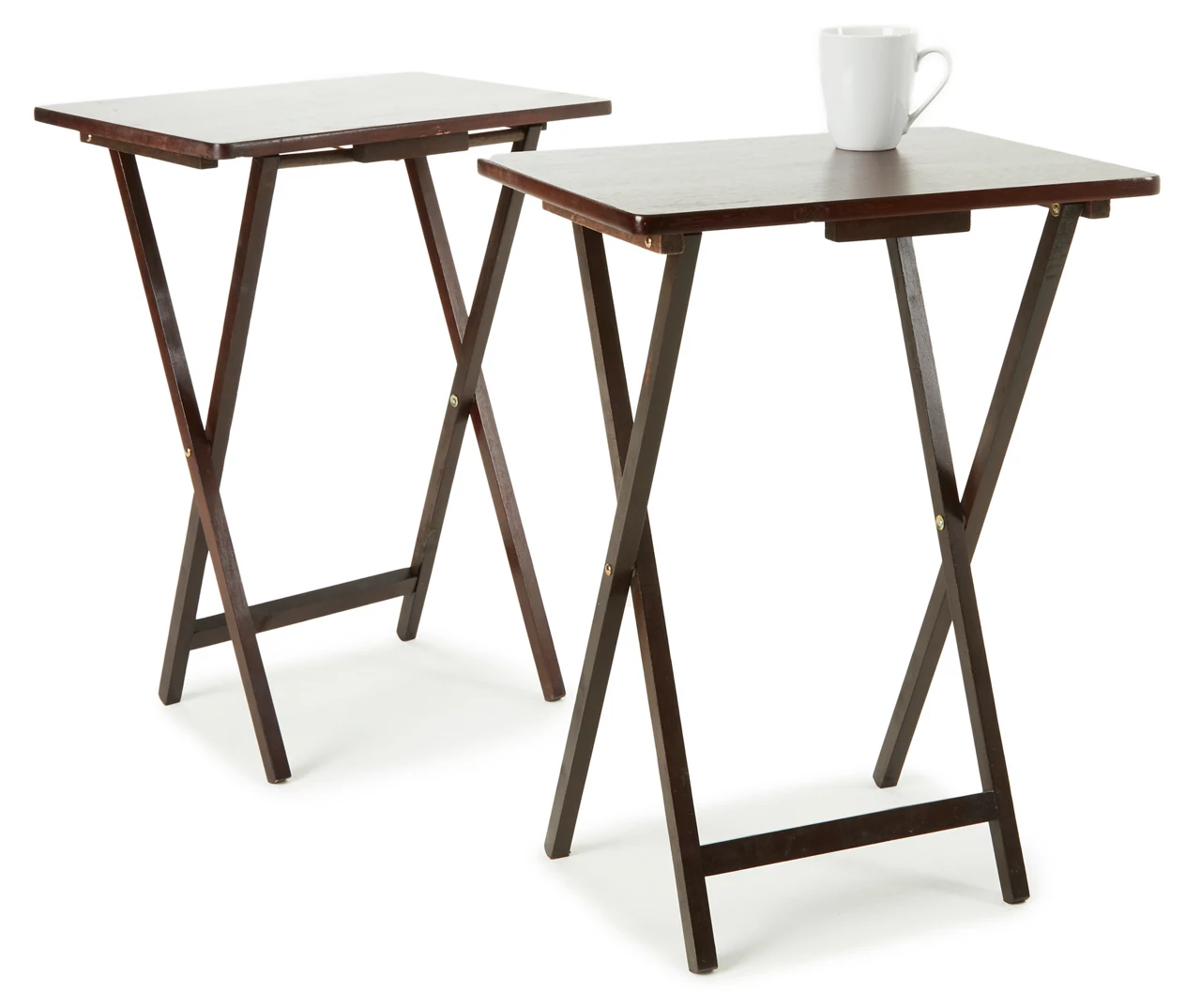 Espresso Tray Tables, 2-Pack 3 Espresso Tray Tables, 2-Pack