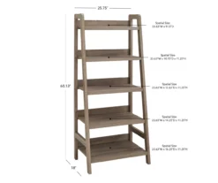 Margo Gray 5-Shelf Ladder Bookcase -Furniture Series Sales 810386286 A7