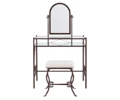 Heather Metal Adjustable Mirror Vanity Set With Stool -Furniture Series Sales 810389409 A0 2