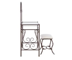 Heather Metal Adjustable Mirror Vanity Set With Stool -Furniture Series Sales 810389409 A1 3