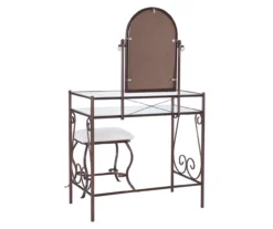 Heather Metal Adjustable Mirror Vanity Set With Stool -Furniture Series Sales 810389409 A2 4