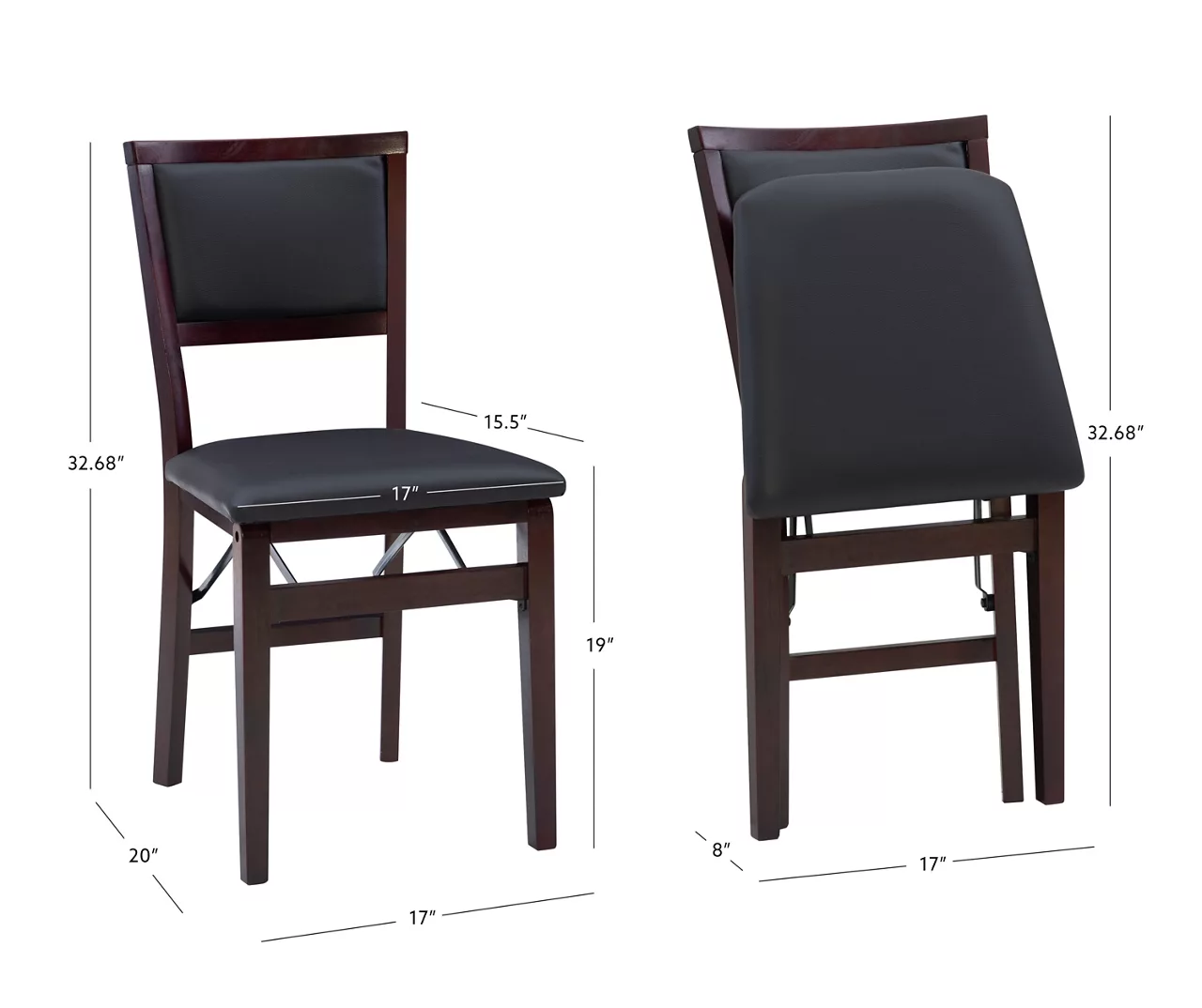 Brown Classic Open Back Folding Chairs, 2-Pack 16 Brown Classic Open Back Folding Chairs, 2-Pack - Image 14