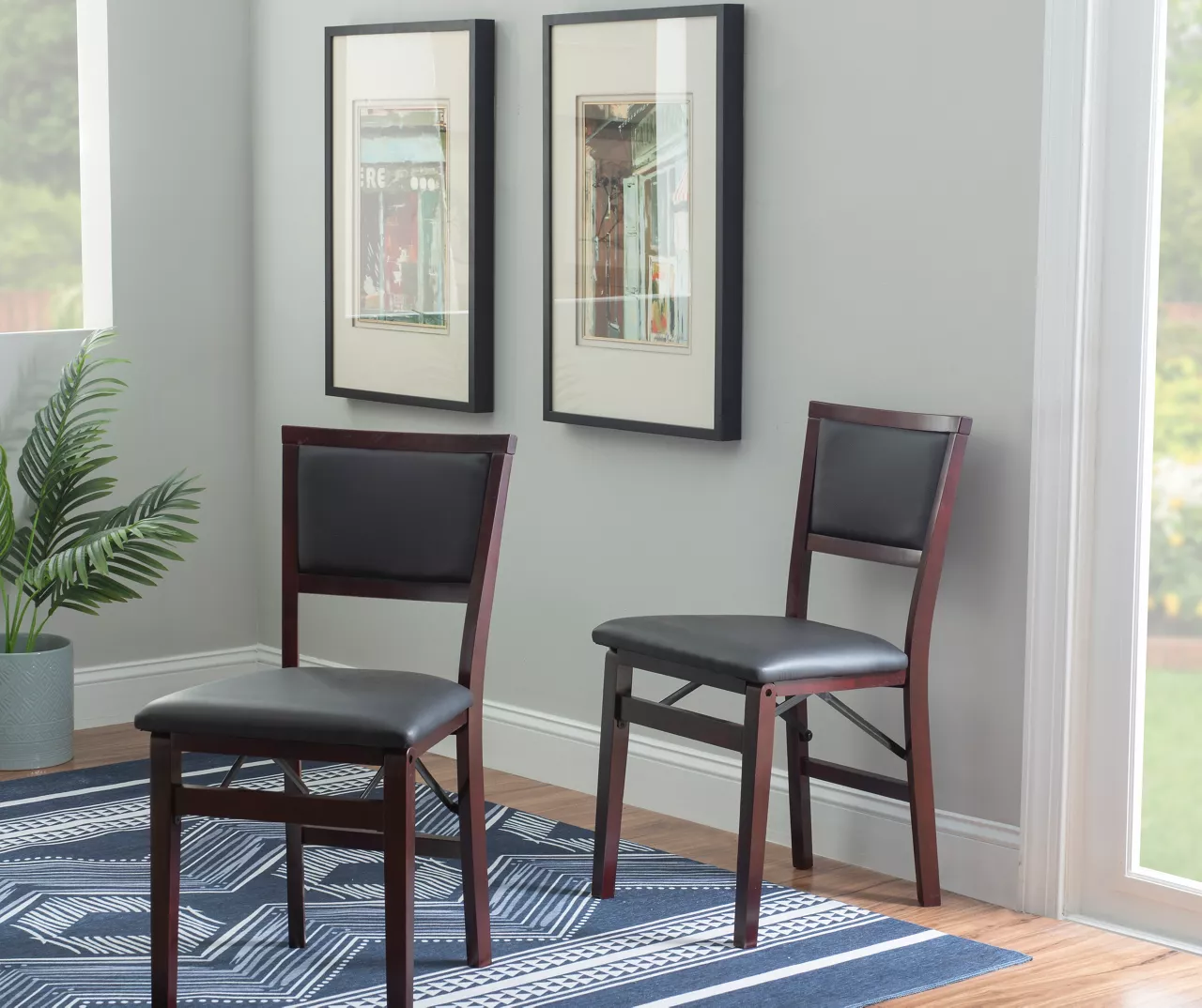 Brown Classic Open Back Folding Chairs, 2-Pack 4 Brown Classic Open Back Folding Chairs, 2-Pack - Image 2