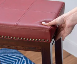 30" Brooke Red Saddle Barstool 14 30" Brooke Red Saddle Barstool -Furniture Series Sales 810389513 3