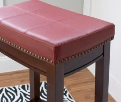 30" Brooke Red Saddle Barstool 12 30" Brooke Red Saddle Barstool -Furniture Series Sales 810389513 5