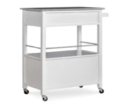 White Double Door Kitchen Cart With Granite Top -Furniture Series Sales 810389516 4