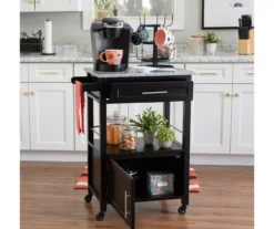 Ree Black Granite Top Kitchen Cart With Storage -Furniture Series Sales 810389519 A0 6