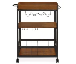 Luke Industrial Kitchen Cart With Wine Storage 8 Luke Industrial Kitchen Cart With Wine Storage -Furniture Series Sales 810389531 2