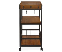 Luke Industrial Kitchen Cart With Wine Storage 9 Luke Industrial Kitchen Cart With Wine Storage -Furniture Series Sales 810389531 3