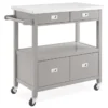 Gray Steel Top Kitchen Cart With Drawers 2 Gray Steel Top Kitchen Cart With Drawers -Furniture Series Sales 810389532 1