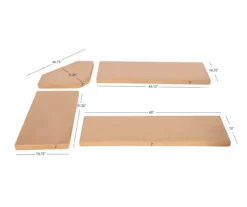 Beige Microfiber Cushion Set For Breakfast Nook -Furniture Series Sales 810389546 A8