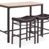 Max Brown & Blonde 3-Piece Pub Table Set -Furniture Series Sales 810389575 1