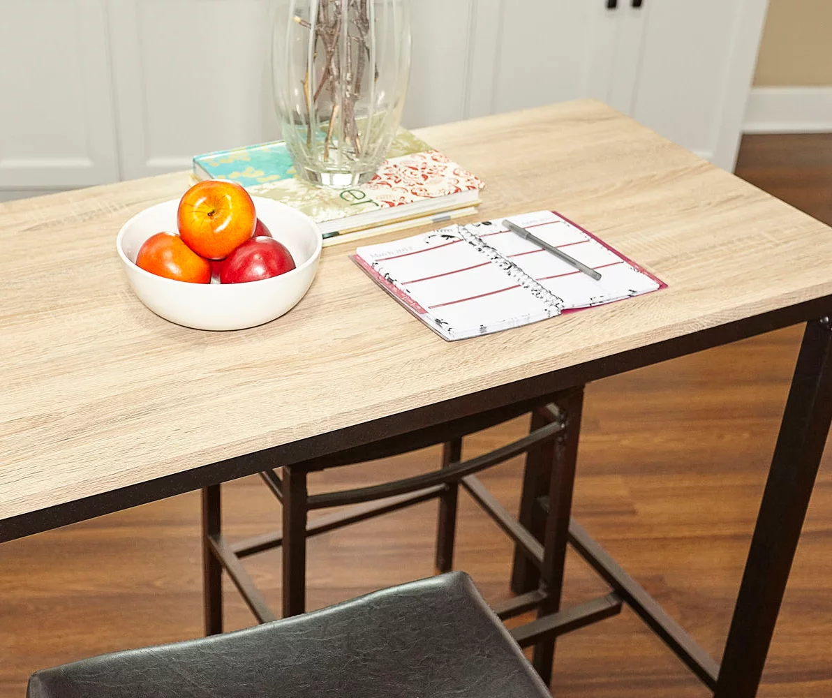 Max Brown & Blonde 3-Piece Pub Table Set 5 Max Brown & Blonde 3-Piece Pub Table Set - Image 3