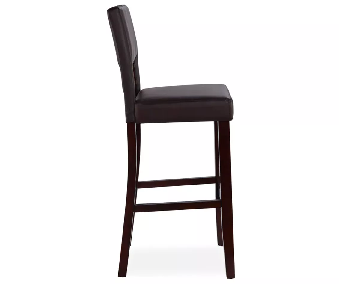 30" Brown Open Back Barstool 5 30" Brown Open Back Barstool - Image 3