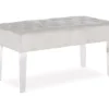 Marie Platinum Padded Glam Acrylic Bench -Furniture Series Sales 810389624 1