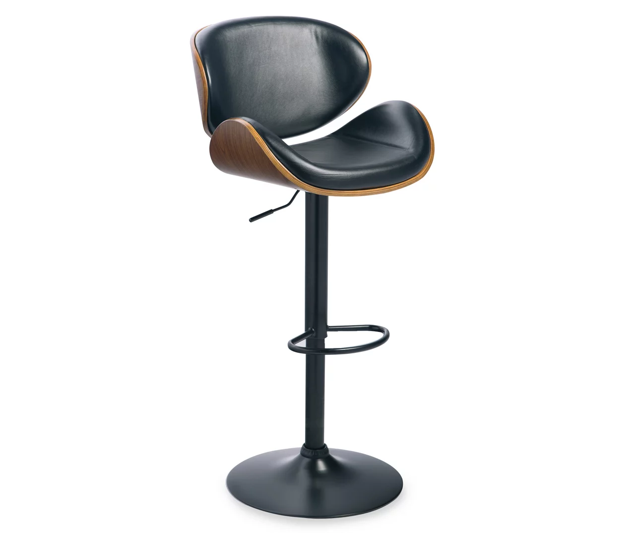Bellatier Black & Brown Contoured Adjustable Height Barstool 3 Bellatier Black & Brown Contoured Adjustable Height Barstool