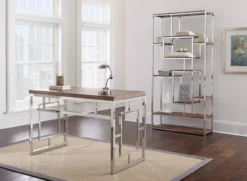 Alize Chrome Geometric Desk -Furniture Series Sales 810422875 810422876