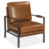 Peacemaker Brown Faux Leather Accent Chair -Furniture Series Sales 810431436 2