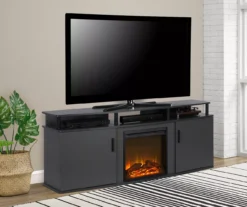 63" Gray Electric Fireplace Console -Furniture Series Sales 810434050 1