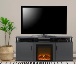 63" Gray Electric Fireplace Console -Furniture Series Sales 810434050 2