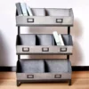Galvanized Metal 3-Tier Storage Shelf -Furniture Series Sales 810450734 1