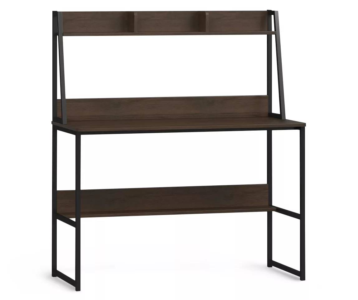 Brown Desk With Hutch 3 Brown Desk With Hutch