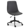 Black Faux Leather Swivel Office Chair