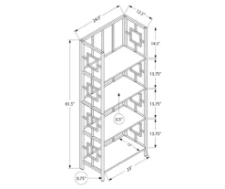 Black Square 4-Shelf Bookcase -Furniture Series Sales 810502794 3