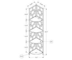 Black Square 4-Shelf Corner Bookcase -Furniture Series Sales 810512905 3