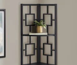 Black Square 4-Shelf Corner Bookcase -Furniture Series Sales 810512905 4