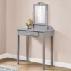 Gray Vanity Table With Mirror -Furniture Series Sales 810512907 1