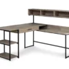 Dark Taupe & Black L-Shaped Corner Desk 2 Dark Taupe & Black L-Shaped Corner Desk -Furniture Series Sales 810512936 2