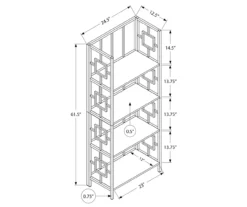 Espresso Square 4-Shelf Open Bookcase -Furniture Series Sales 810512950 3