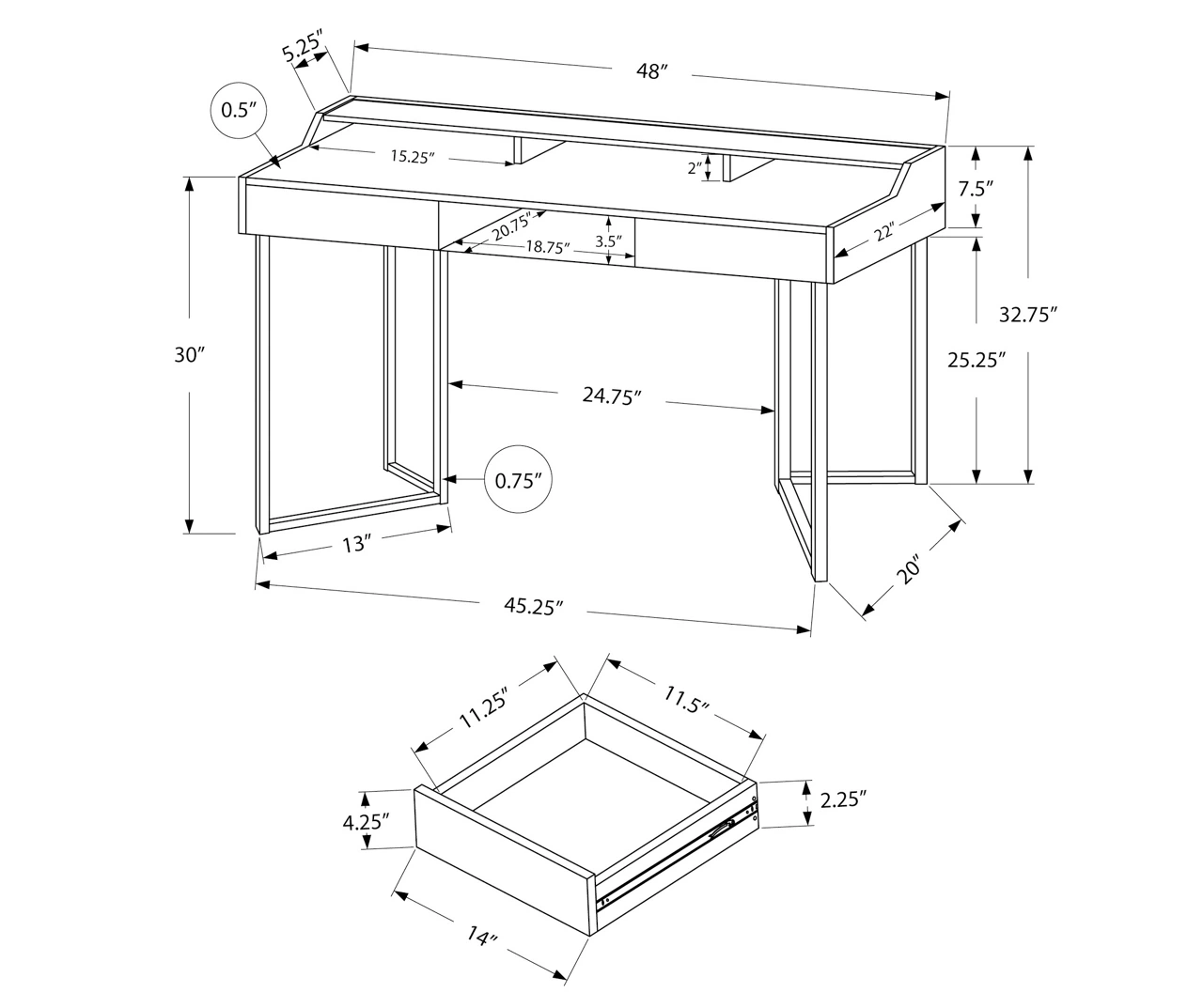 Monarch Office Desk With Riser 10 Monarch Office Desk With Riser - Image 8