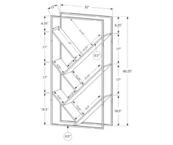 Brown 5-Shelf Slanted Bookcase 9 Brown 5-Shelf Slanted Bookcase -Furniture Series Sales 810512985 3