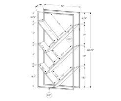 Dark Taupe 5-Shelf Slanted Bookcase -Furniture Series Sales 810512986 3
