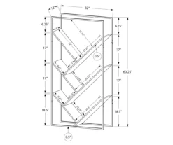 Gray 5-Shelf Slanted Bookcase -Furniture Series Sales 810512987 3