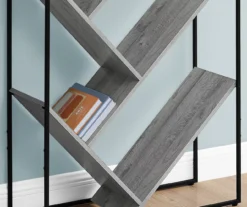 Gray 5-Shelf Slanted Bookcase -Furniture Series Sales 810512987 4
