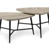 Taupe Reclaimed Triangular 2-Piece Nesting Table Set 2 Taupe Reclaimed Triangular 2-Piece Nesting Table Set -Furniture Series Sales 810512994 2