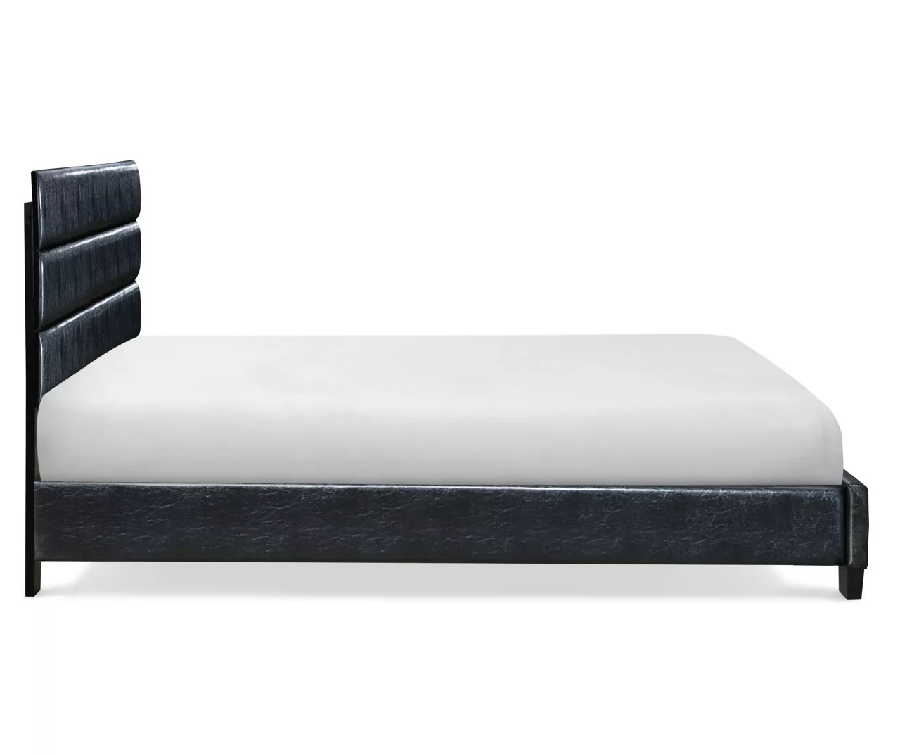 Black Hudson Queen Leather Upholstered Bed 8 Black Hudson Queen Leather Upholstered Bed - Image 6