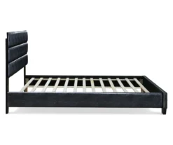 Black Hudson Queen Leather Upholstered Bed 20 Black Hudson Queen Leather Upholstered Bed -Furniture Series Sales 810513493 11