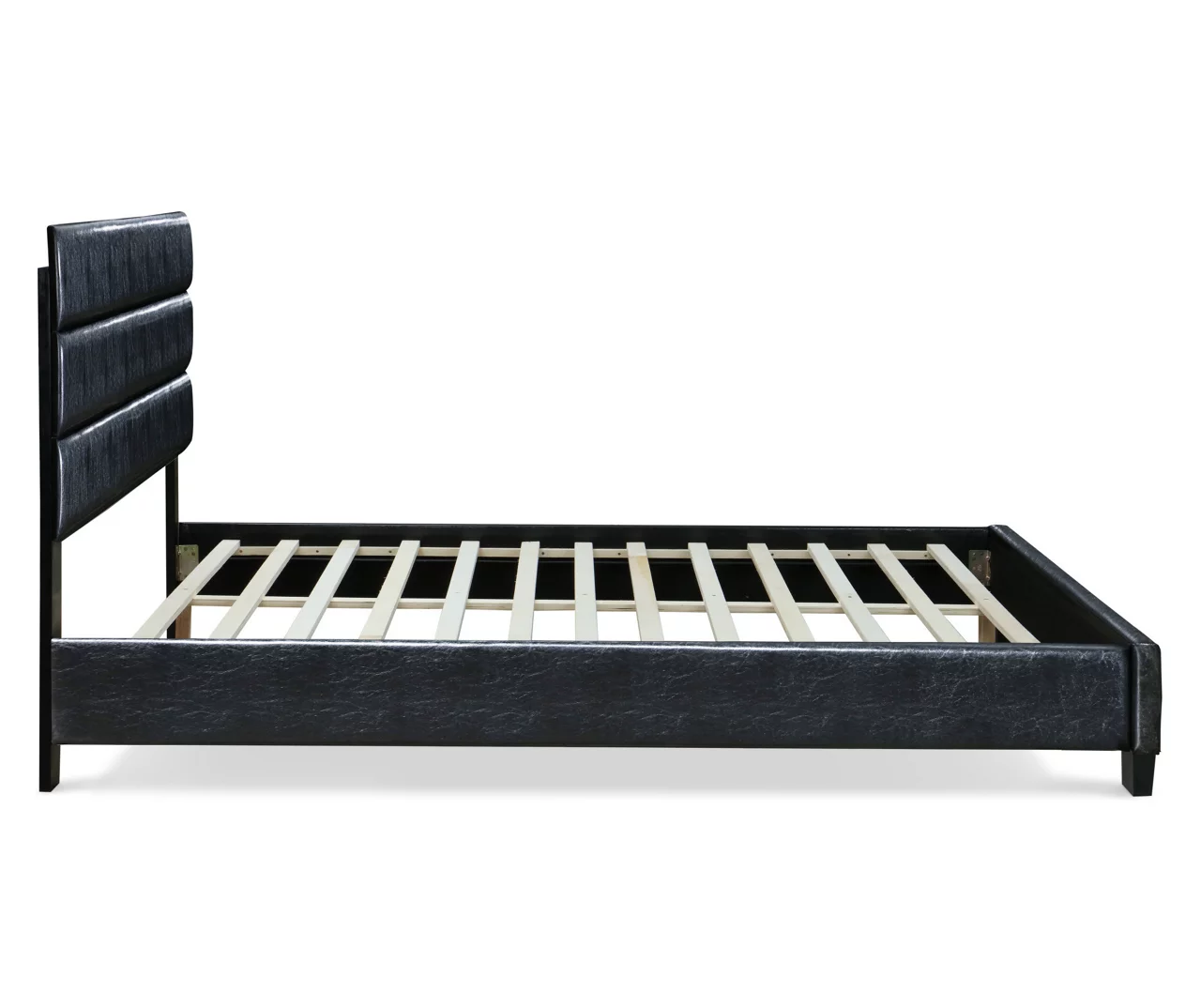 Black Hudson Queen Leather Upholstered Bed 7 Black Hudson Queen Leather Upholstered Bed - Image 5