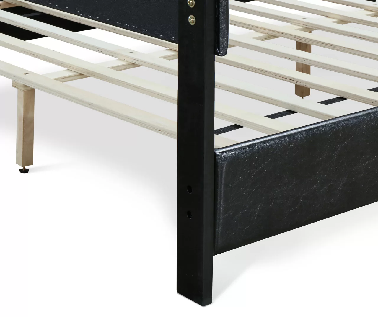 Black Hudson Queen Leather Upholstered Bed 13 Black Hudson Queen Leather Upholstered Bed - Image 11