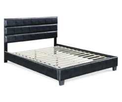 Black Hudson Queen Leather Upholstered Bed 18 Black Hudson Queen Leather Upholstered Bed -Furniture Series Sales 810513493 3