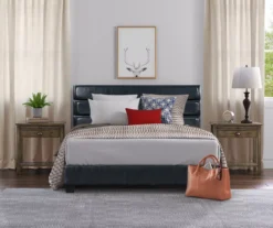 Black Hudson Queen Leather Upholstered Bed 29 Black Hudson Queen Leather Upholstered Bed -Furniture Series Sales 810513493 5