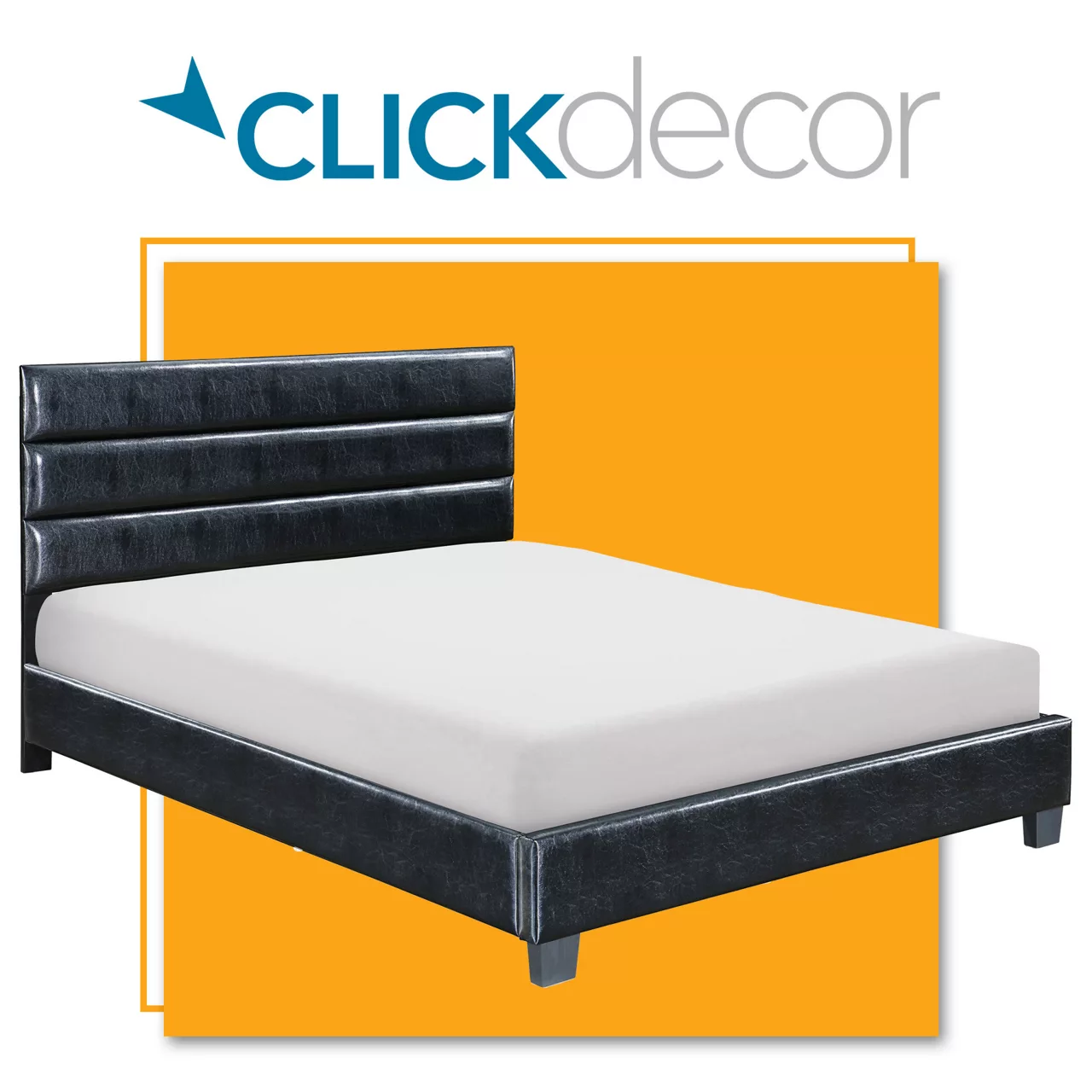 Black Hudson Queen Leather Upholstered Bed 15 Black Hudson Queen Leather Upholstered Bed - Image 13