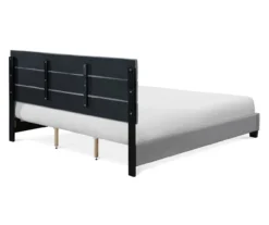 Gray Hudson King Upholstered Linen Fabric Bed -Furniture Series Sales 810513494 13