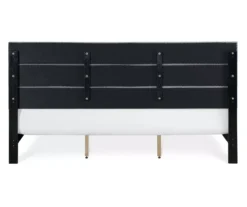 Gray Hudson King Upholstered Linen Fabric Bed -Furniture Series Sales 810513494 16