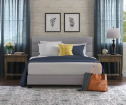 Gray Hudson King Upholstered Linen Fabric Bed -Furniture Series Sales 810513494 4